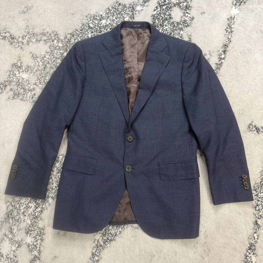 Suitsupply Lazio 40S Sport Coat Wool Silk Linen Vitale Barberis Canonico Blue